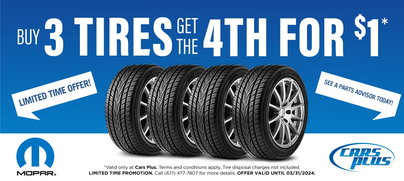 Buy 3 Tires Get the 4th for $1