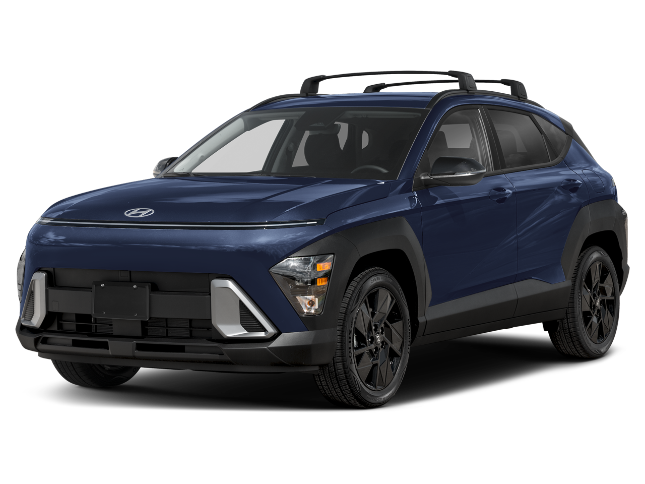 2026 Hyundai Kona SEL Sport in Denim Blue Pearl — front three-quarter view