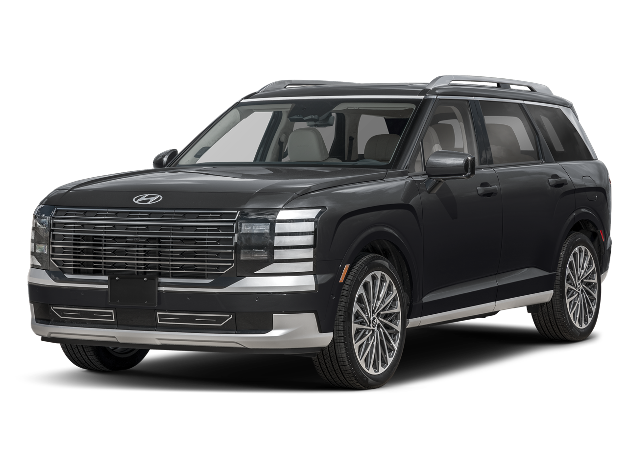 2026 Hyundai Palisade Calligraphy in Abyss Black Pearl — front three-quarter view