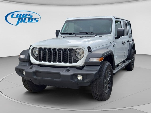 2026 Jeep Wrangler Sport in Bright White Clear-Coat Exterior Paint — front three-quarter view