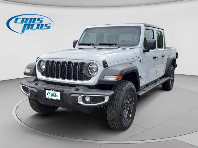 2026 Jeep Gladiator Sport in Bright White Clear-Coat Exterior Paint — front three-quarter view