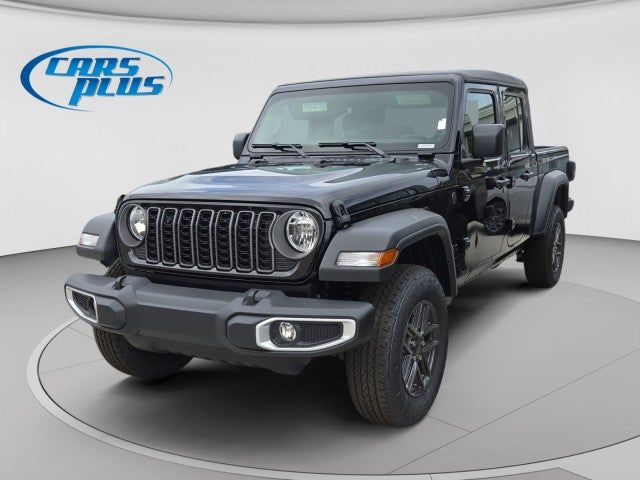 2026 Jeep Gladiator Sport in Black Clear-Coat Exterior Paint — front three-quarter view