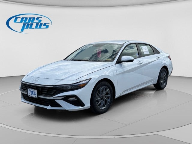 2026 Hyundai Elantra SEL Sport in Serenity White — front three-quarter view