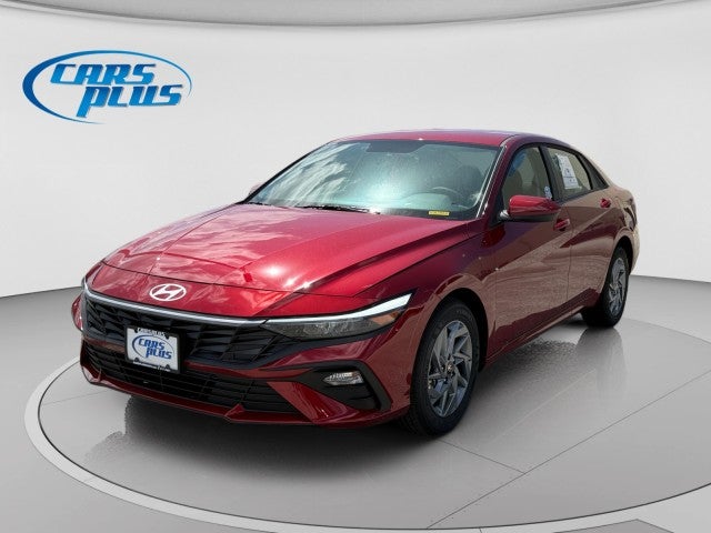 2026 Hyundai Elantra SEL Sport in Ultimate Red — front three-quarter view